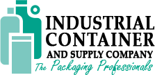 Logo of Industry Container and Supply Company with tagline 'The Packaging Professionals'.